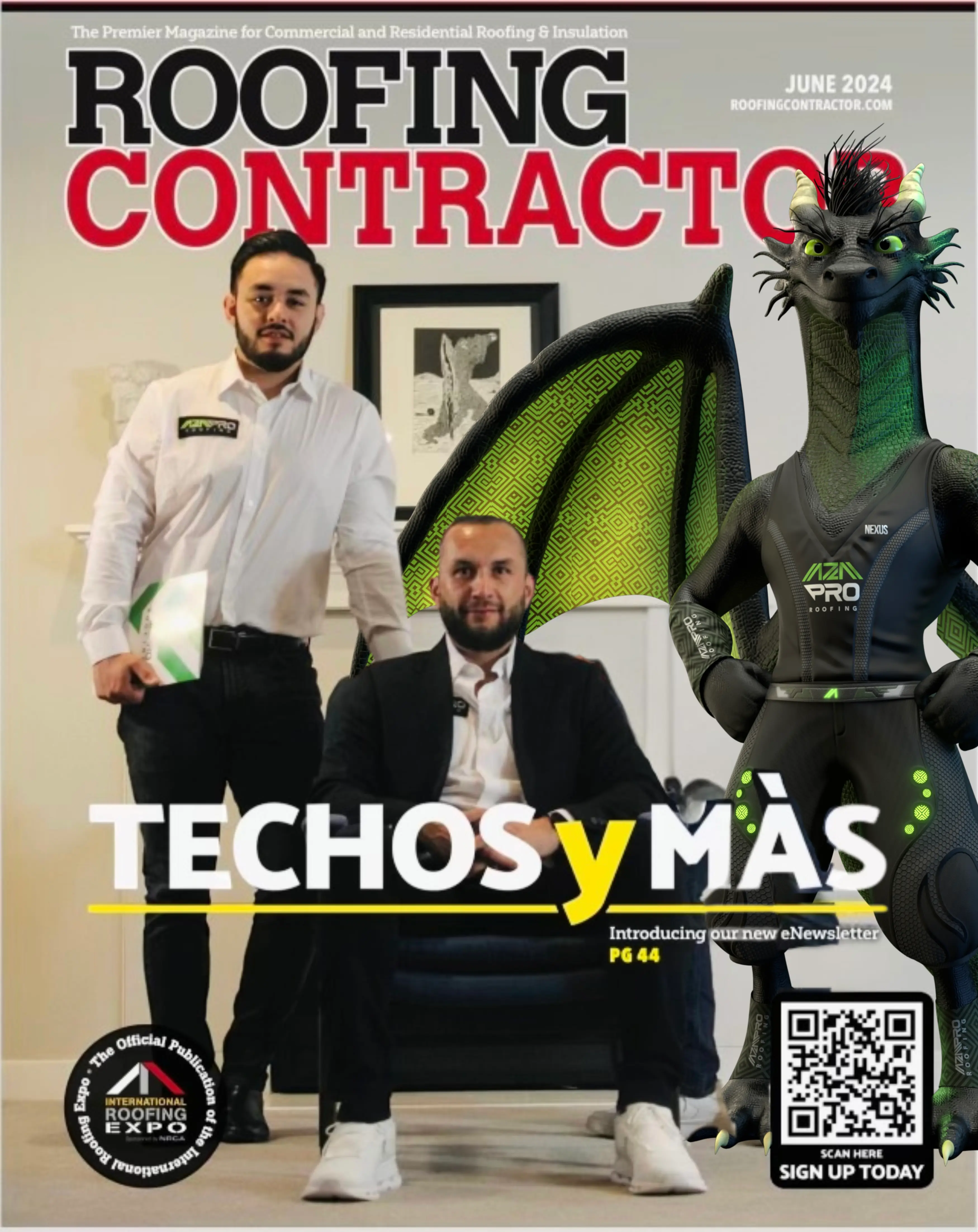 AZAPRO team — Roofing Contractor magazine cover